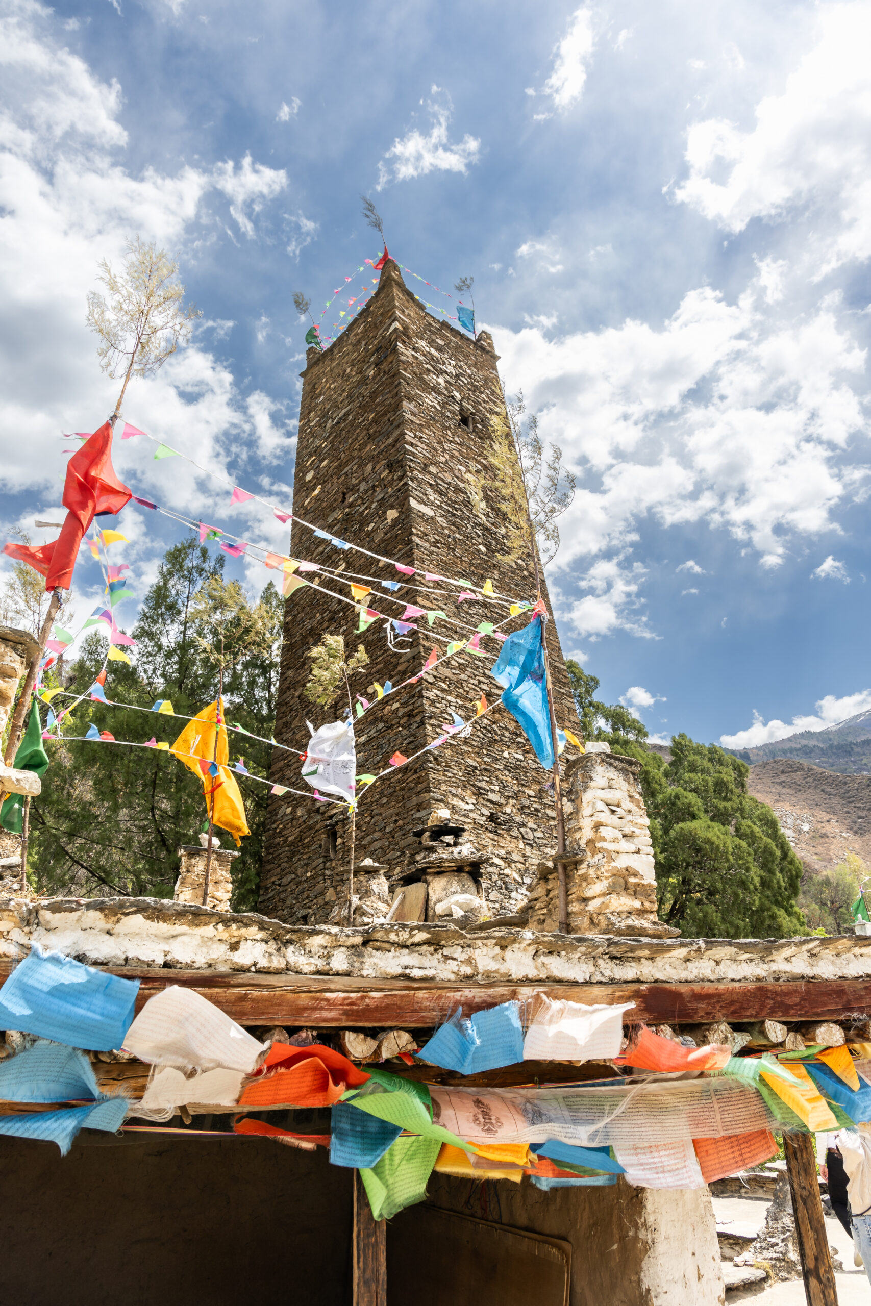 Danba generic ancient towers within the Suopo village in SIchuan China were erected as posts to guard and defend from enemies.